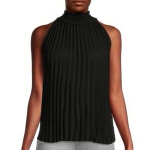 Nanette Lepore Black Pleated Halter Top